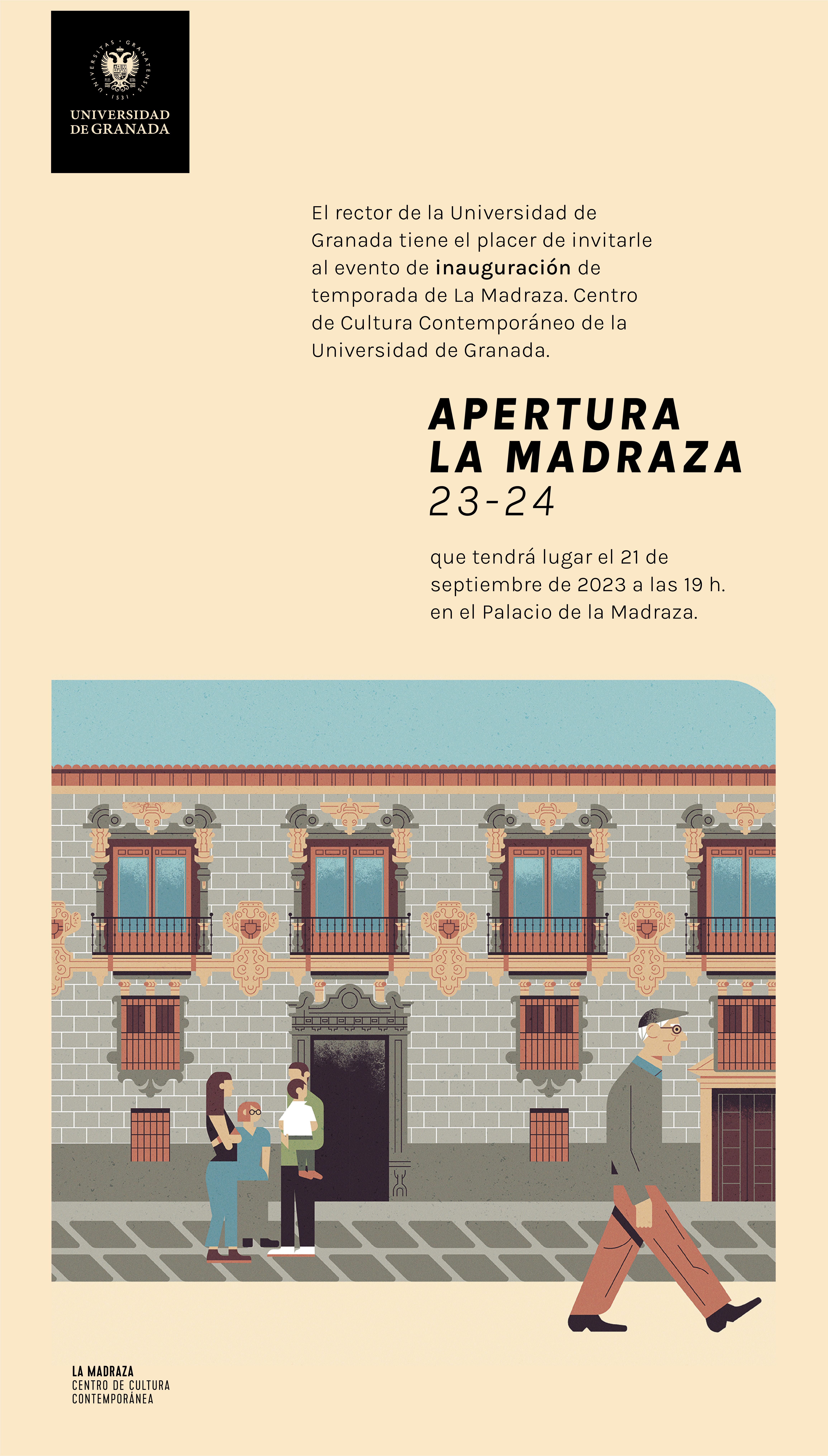 Infografía de la fachada del Palacio de la Madraza