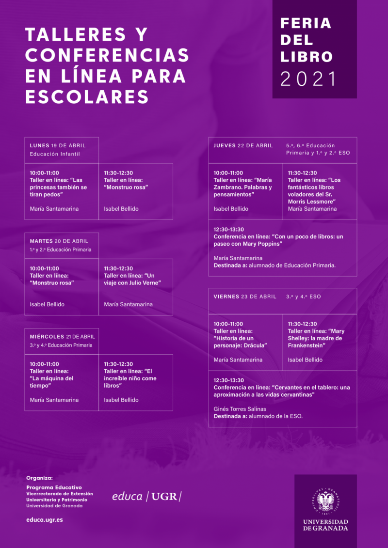 Cartel Talleres Feria del Libro 2021 Cartel Talleres Feria del Libro 2021