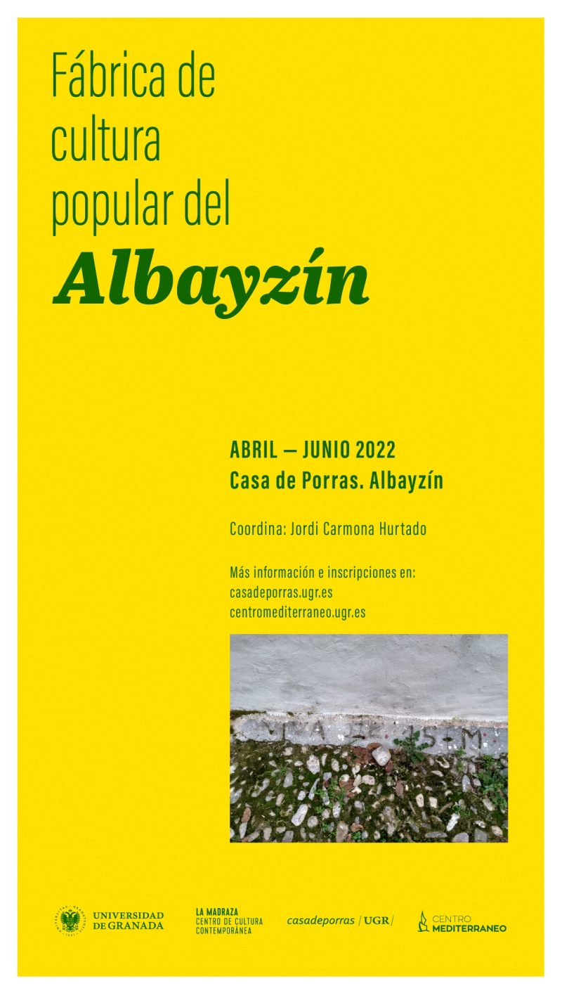 Cartel anunciador del curso Fábrica de cultura popular del Albayzín