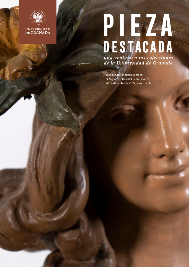 Fotografía del rostro de la escultura "La juventud"