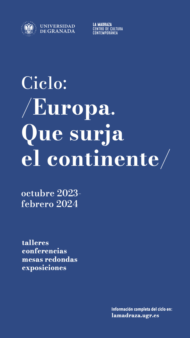 Europa. Que surja el continente Cartel anunciador de la actividad