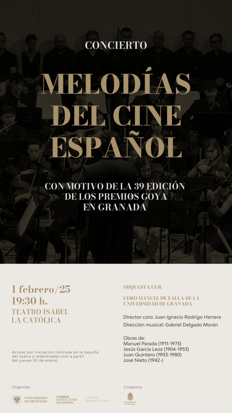 Melodías del cine español Cartel anunciador de la actividad
