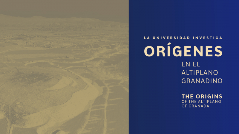 Orígenes en el altiplano granadino Desierto junto al nombre de la exposición