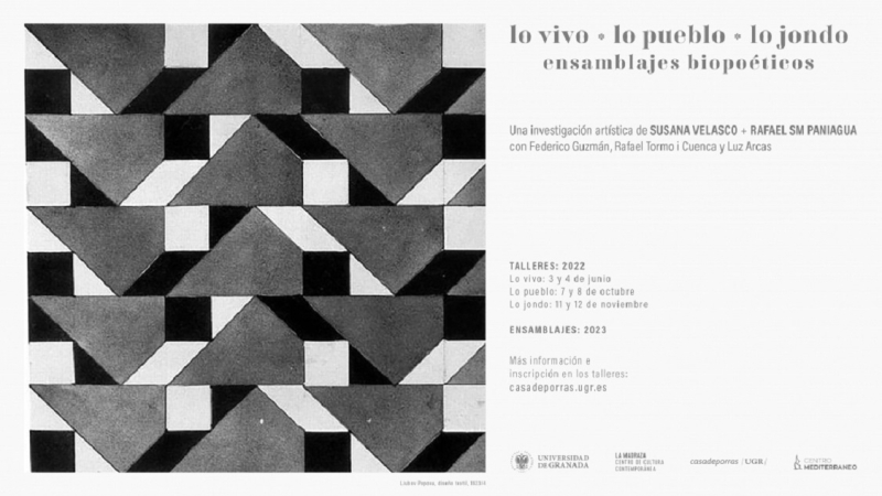 Lo vivo, lo pueblo, lo jondo Mosaico en blanco y negro