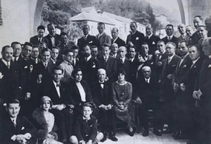 Concurso de cante jonto 1922 Fotografía coral de los integrantes del concurso de cante jondo de Granada del año 1922