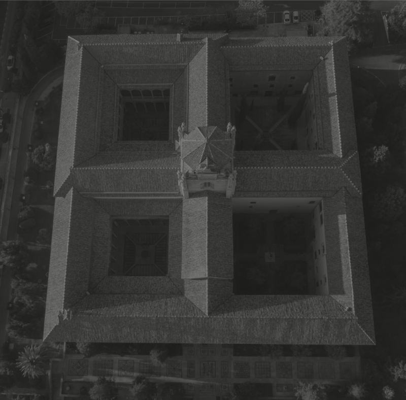 Aérea Hospital Raal Fotografía aérea en plano cenital del Hospital Real