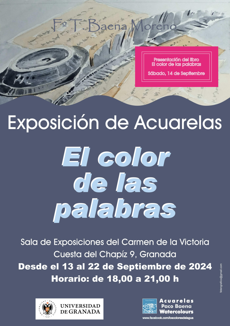 El Color de las Palabras Dibujo a acuarela de una pluma de escritura
