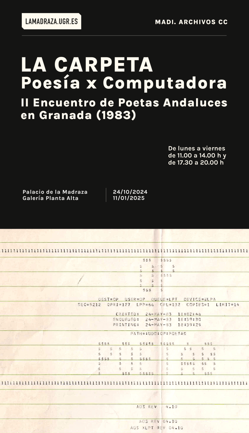 La Carpeta Documento que contiene datos de los poemas electrónicos