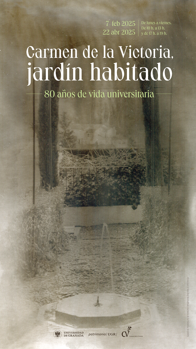 Ciclo conferencias Jardín Habitado Fotografía de una fuente en el patio del Carmen de la Victoria