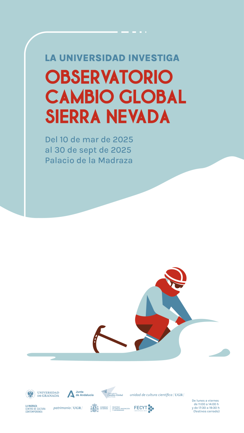 Observatorio cambio global Sierra Nevada Dibujo de un alpinista en la nieve
